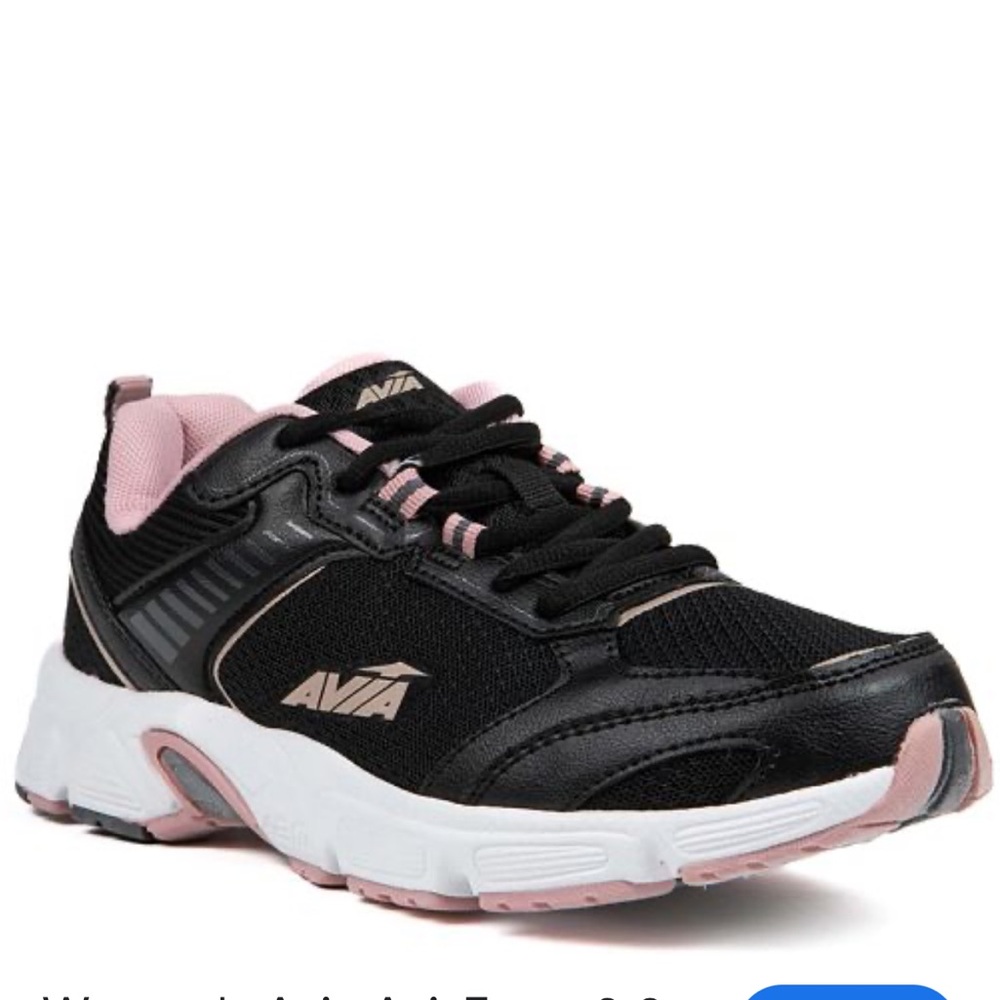 Avia Women's Black and Light Pink Athletic Trainer